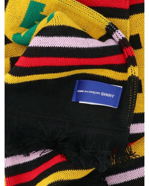 Comme des Garçons Yellow 100% Acrylic Patterned Scarf For for men