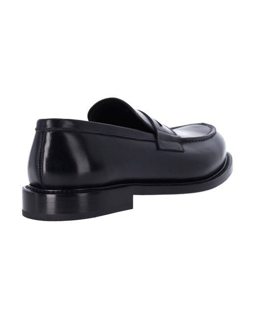 Premiata Black Leather Penny Loafer for men