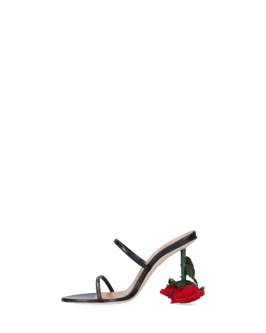Loewe Rose Heel Sandal in Black | Lyst