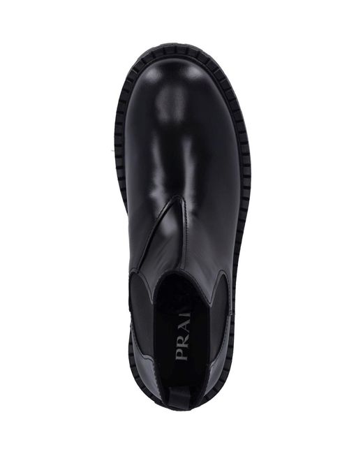 Prada Black Chealsea Ankle Boots for men