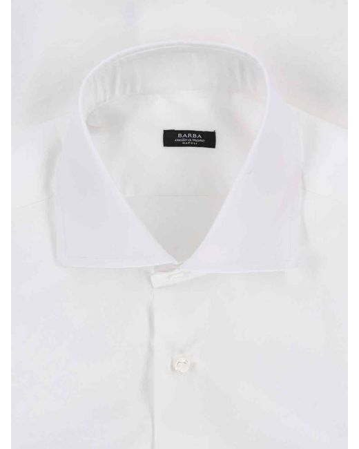 Barba Napoli White Classic Shirt for men
