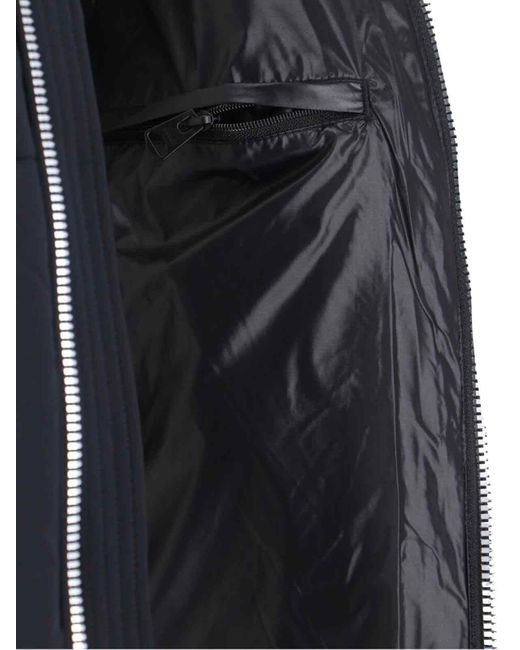 Mackage Blue Adjustable Hood Quilted Down Jacket for men