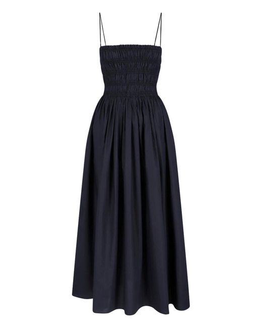 Matteau Blue Wrinkled Midi Dress