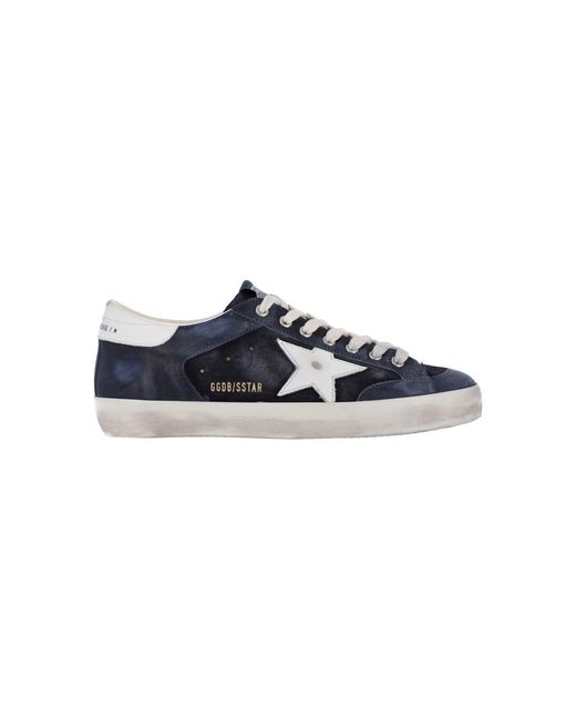Golden Goose Deluxe Brand Blue Sneakers "Super Star" for men