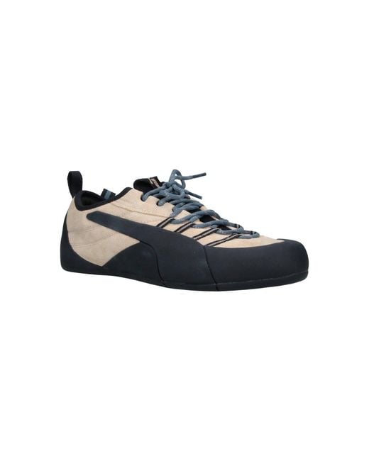 PUMA Black 100% Leather Sneakers