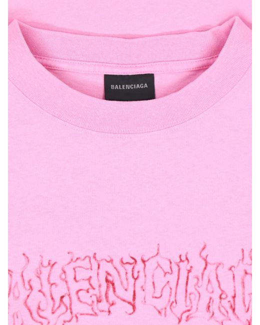 Balenciaga Pink T-Shirts And Polos