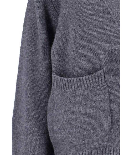 Lisa Yang Blue V-Neck Cardigan 'Danni'