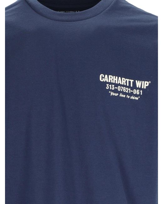 Carhartt Blue 'less Troubles' T-shirt