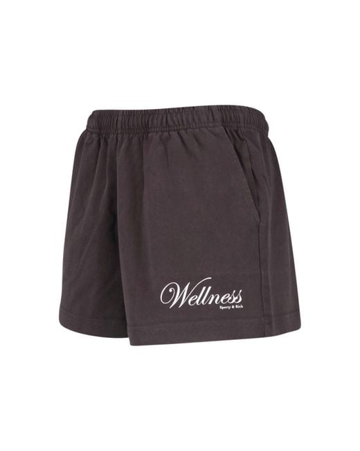 Sporty & Rich Brown Sport Shorts "1800 Health Disco"