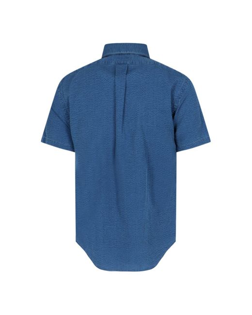 Camicia In Seersucker di Polo Ralph Lauren in Blue da Uomo