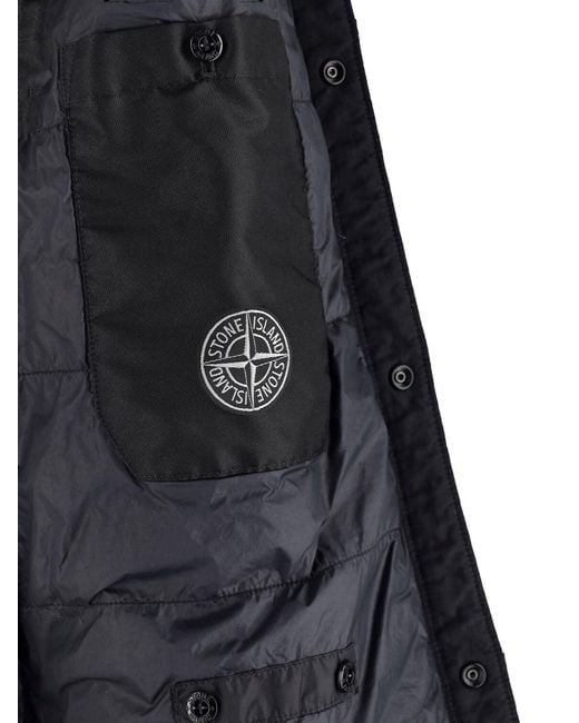 Stone Island Blue Jacket “Q100022 Crinkle Reps Ny” for men