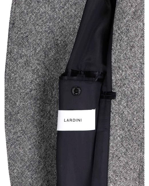 Lardini Gray Wool Coat for men