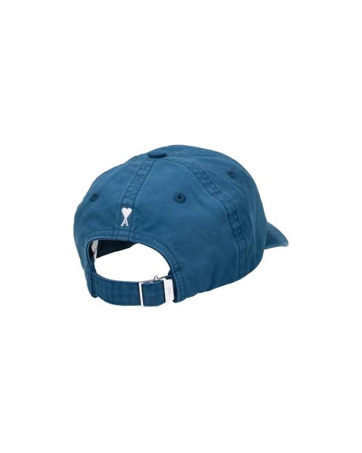 Cappello Baseball In Cotone di AMI in Blue