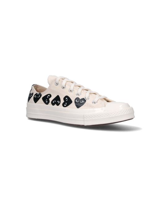 Sneakers Low Top "Converse Multi Heart Chuck 70 di COMME DES GARÇONS PLAY in White