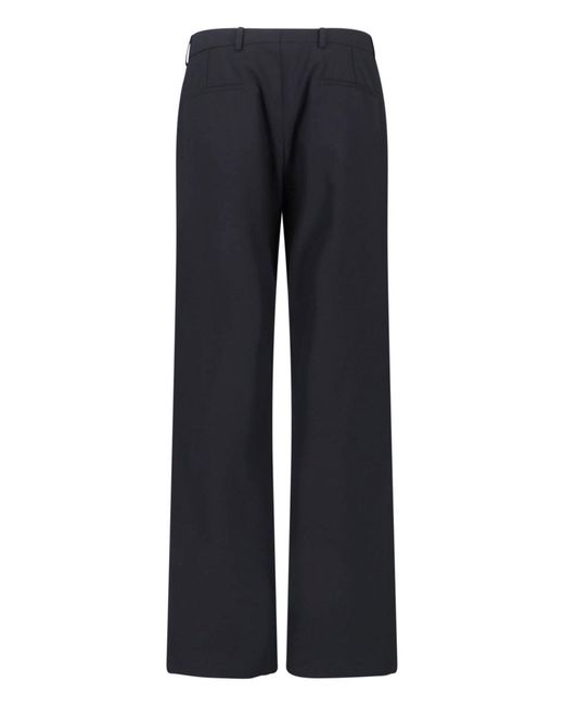 Gucci Blue Silk And Wool Twill Pants for men