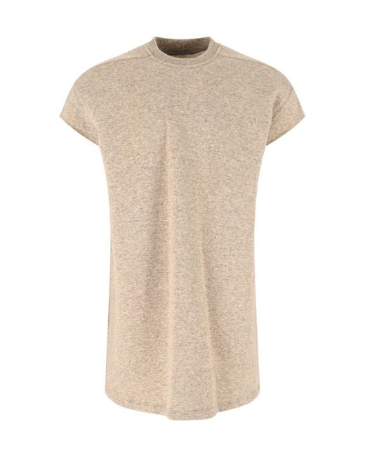 Rick Owens Natural Wool Blend T-Shirt for men