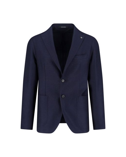Tagliatore Blue Single-Breasted Blazer for men