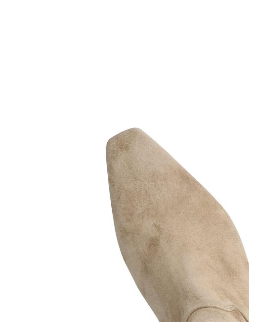 Stuart Weitzman White Stassi Calf Leather Ankle Boots