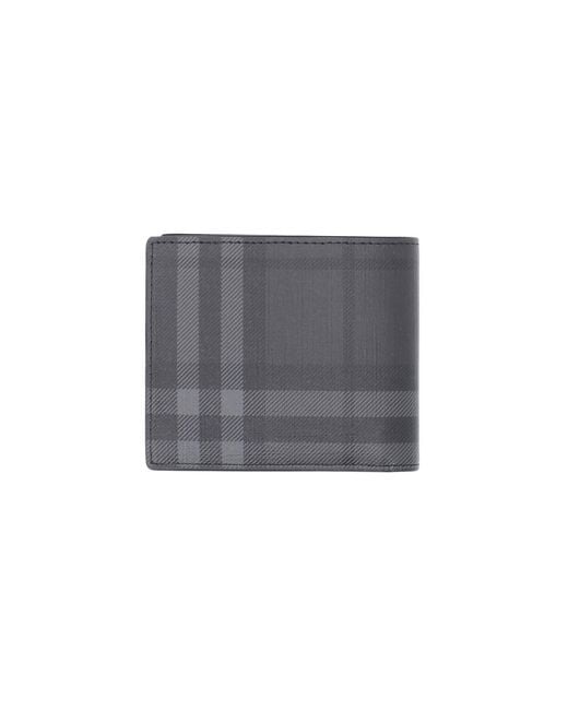 Burberry Gray Bi-Fold Wallet "Check" for men