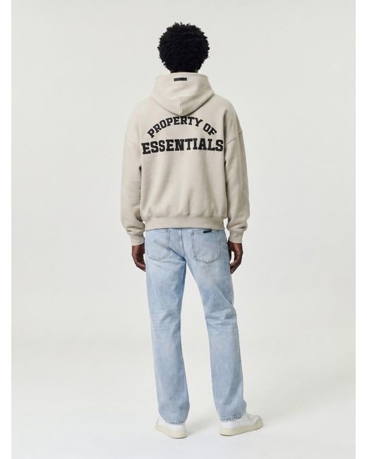 Fear Of God White Half-Zip Property Of Essentials Hoodie for men