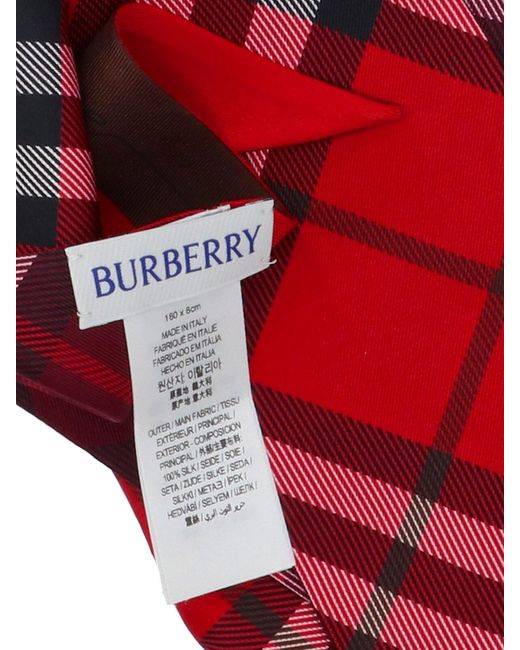 Foulard "Check" di Burberry in Red