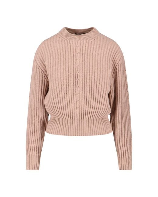Loro Piana Pink Cashmere Crew Neck Sweater