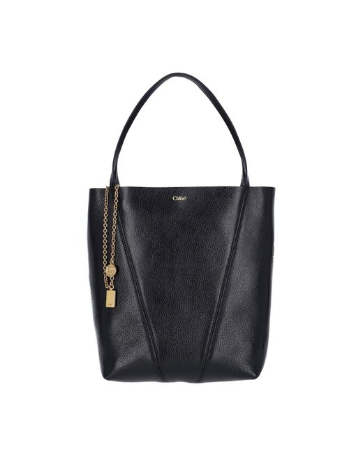 Borsa Tote "Spin" di Chloé in Black