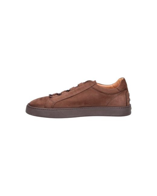Tod's Brown Premium Calf Leather Sneakers For for men