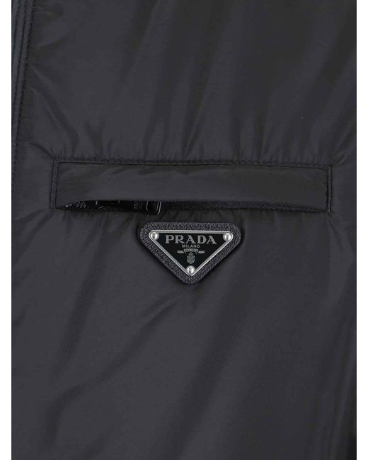 Prada Black Re-Nylon Down Jacket for men