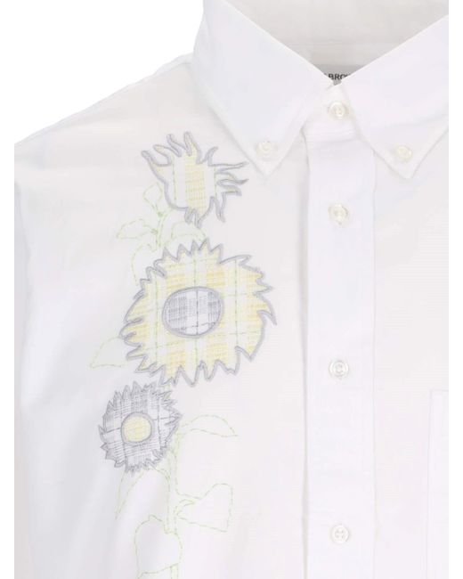 Camicia Dettaglio Ricamo di Thom Browne in White da Uomo