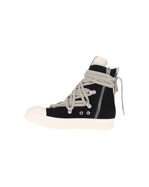 Rick Owens Black Sneakers “Megalace”