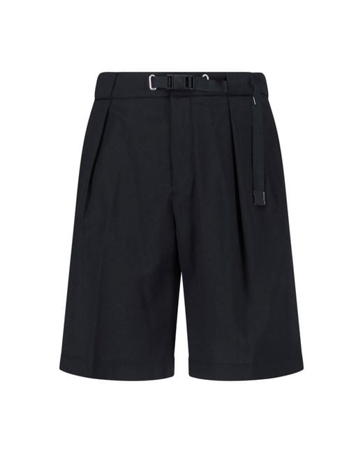 White Sand Blue Belt Shorts for men
