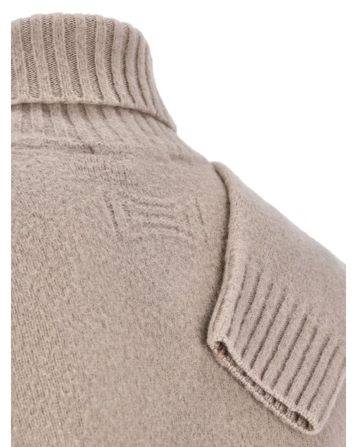 Drumohr White High Neck Sweater for men