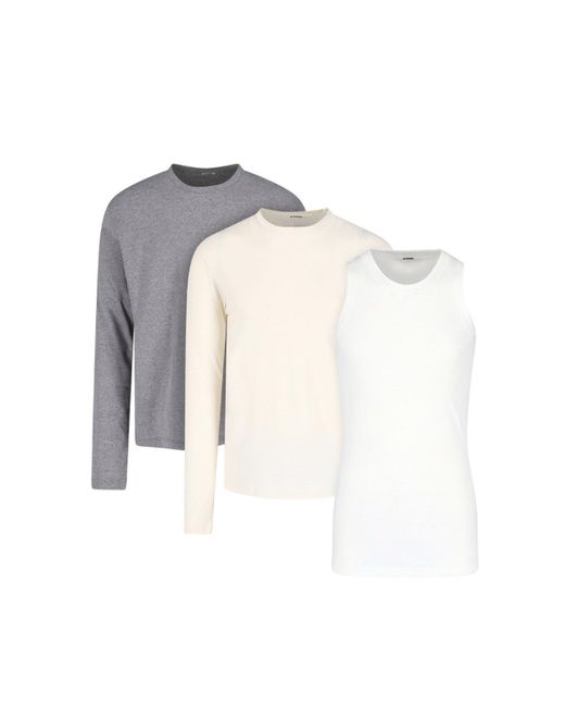 Set 2 Magliette E Tank Top di Jil Sander in White da Uomo