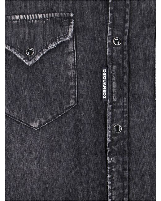 DSquared² Blue Shirts Cotton for men