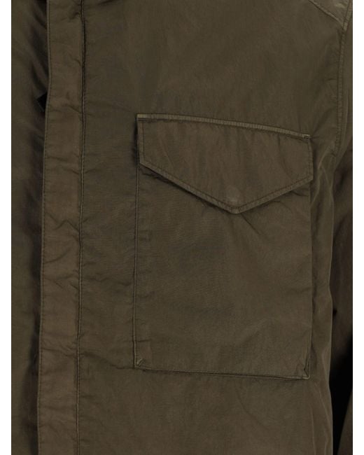 C P Company Green Logo Shirt Jacket for men