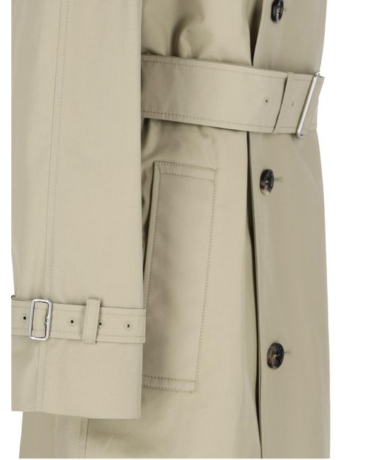 Trench Lungo "Castleford" di Burberry in Natural