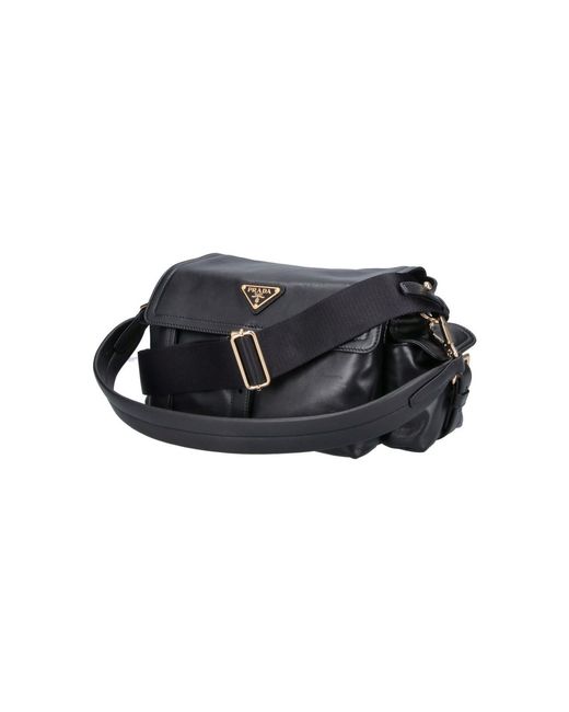 Borsa A Spalla Media "Explore" di Prada in Black