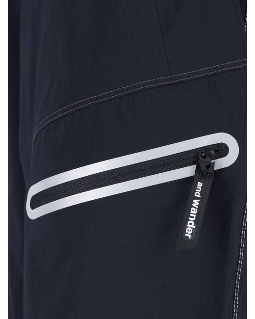 And Wander Blue Light Hike Integrated Belt Shorts for men