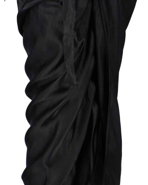 Rick Owens Black Midi Dress "Hollywood"