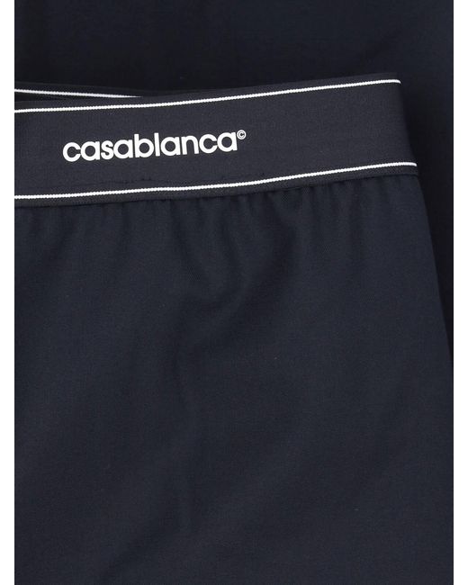 Casablanca Blue Straight Logo Pants for men