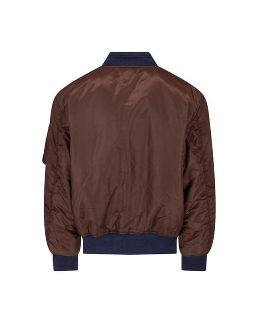 DIESEL Blue Embroidered Ribbed Jacket for men