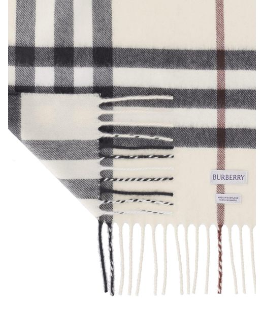 Burberry White Scarfs Cashmere