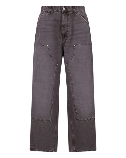 Carhartt Gray Sweatpants "Og Double Knee" for men