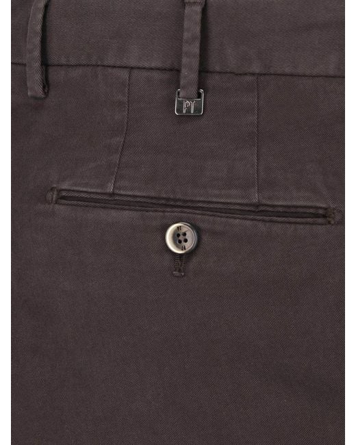 PT Torino Gray Cotton Pants for men