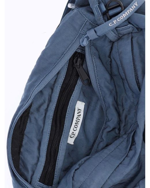 C P Company Blue Belt Bag "Nylon B Lens" for men