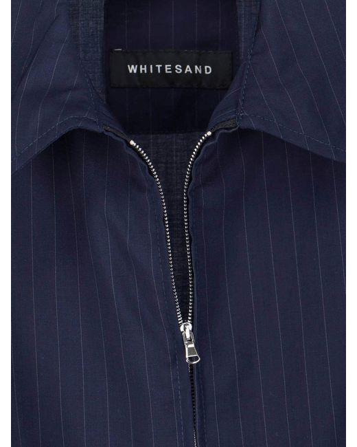 White Sand Blue Zip Jacket for men