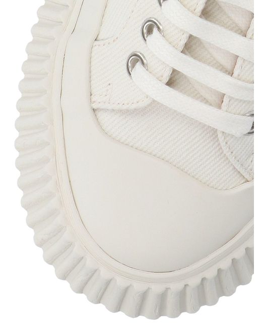 Sneakers oversize bianche dettagli in gomma di Jil Sander in White