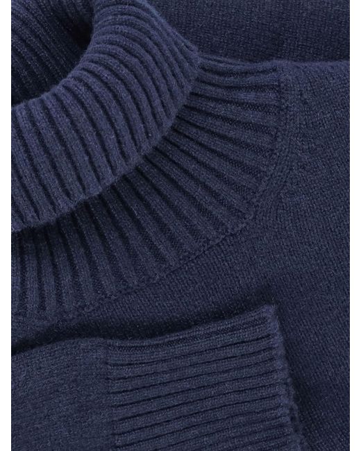 Drumohr Blue Turtleneck Sweater for men