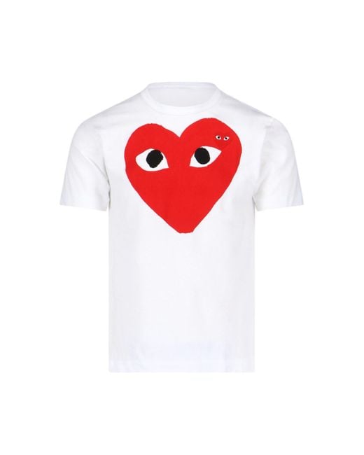 COMME DES GARÇONS PLAY Red Heart Print T-shirt for men